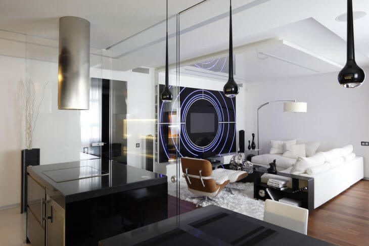 Хай тек в интерьере — 80 фото современного дизайна квартиры